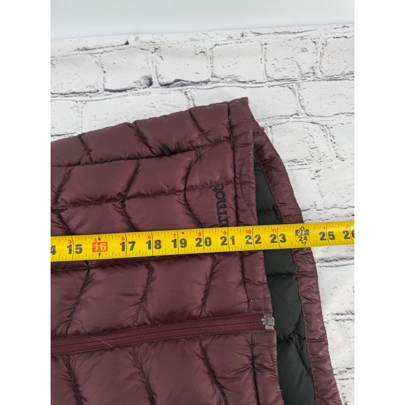 Marmot Down‎ Puffer Jacket Women's Medium Lightweight Quilted Full Zip Burgundy - Picture 9 of 10